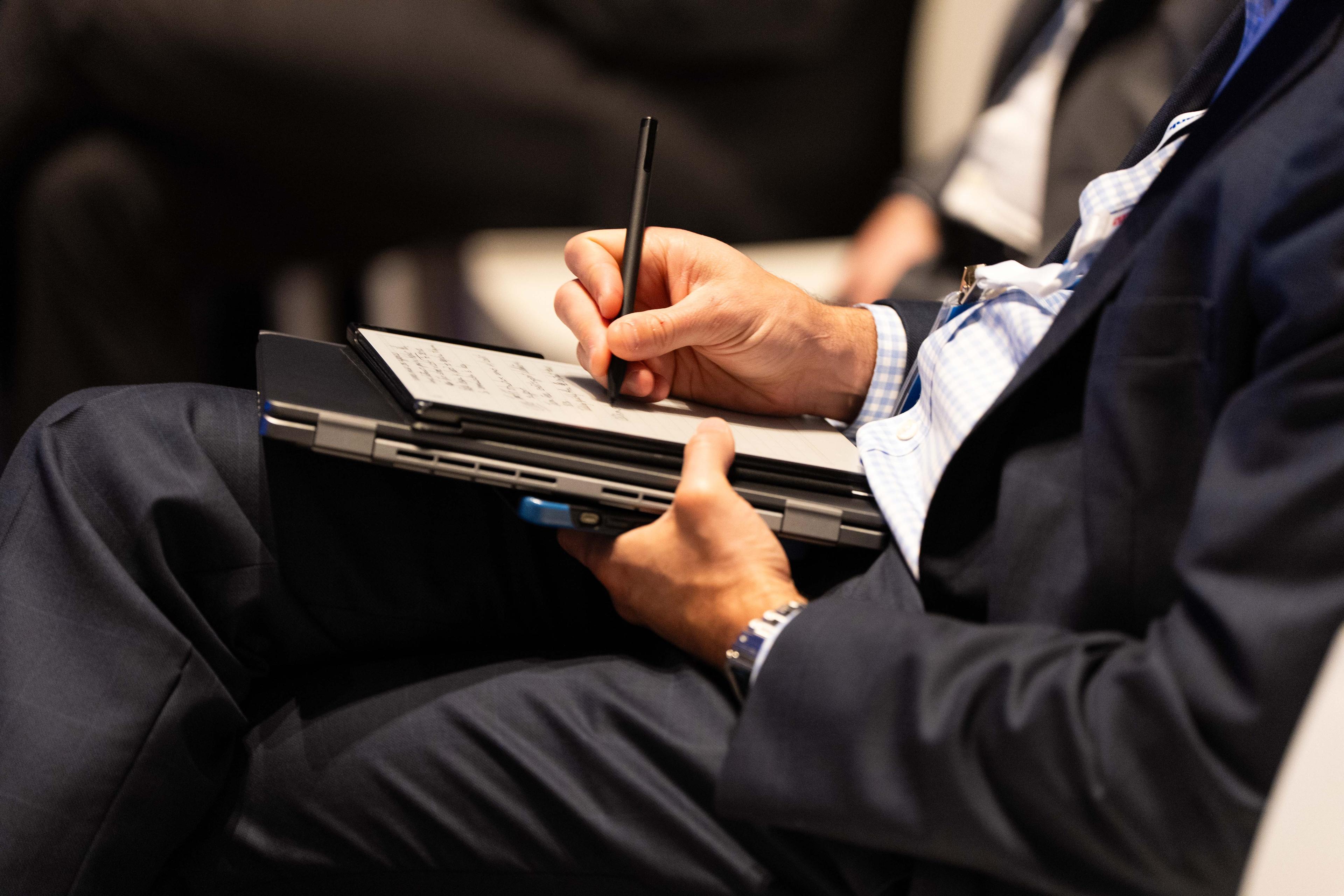 Networking discussion at a conference